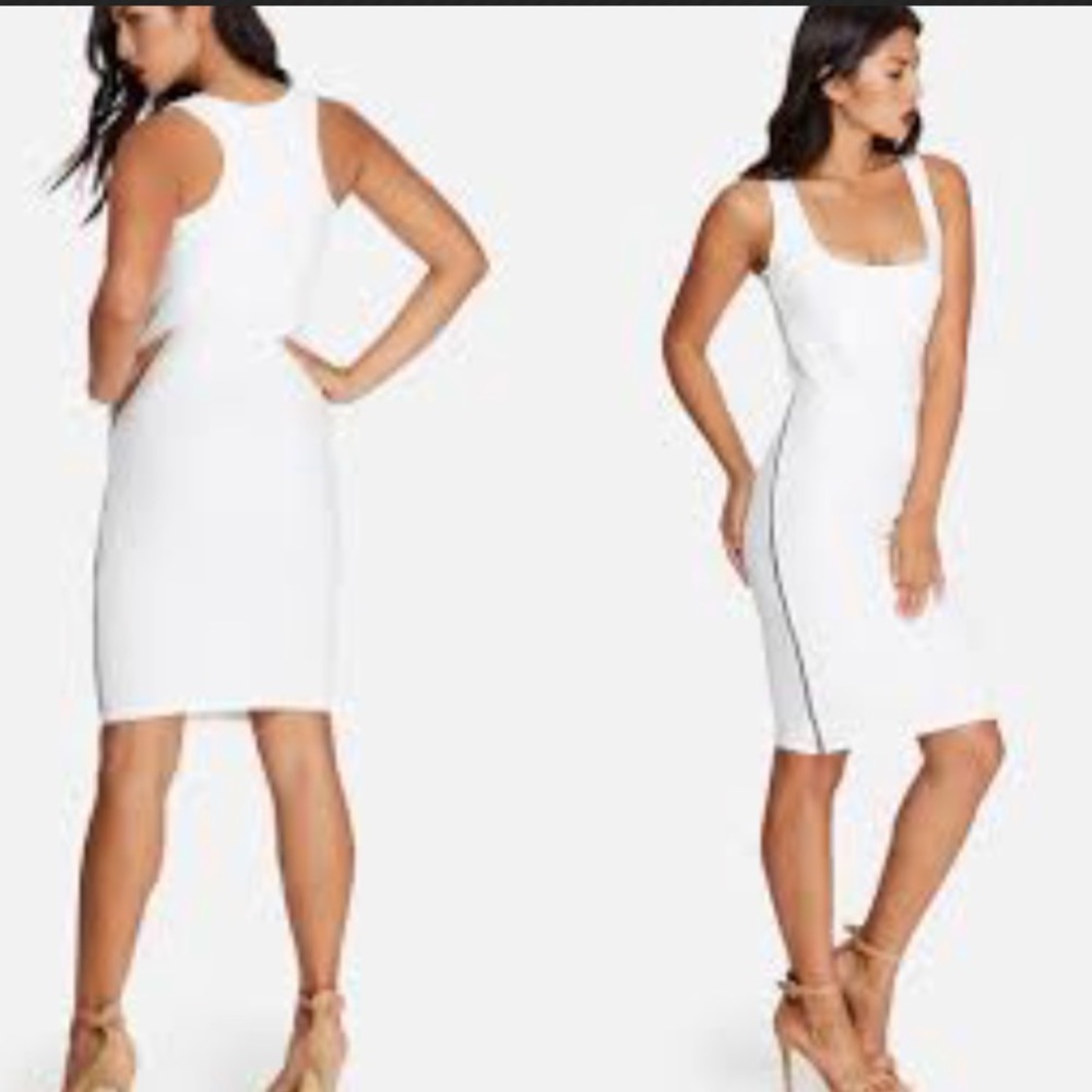 Misguided zipper on the side midi dress